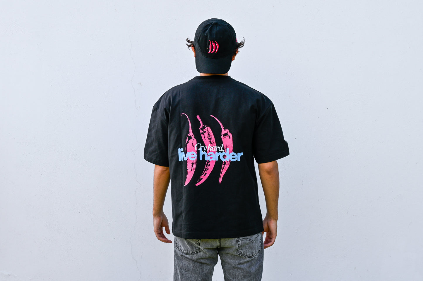 Camiseta "Live Harder" manga corta